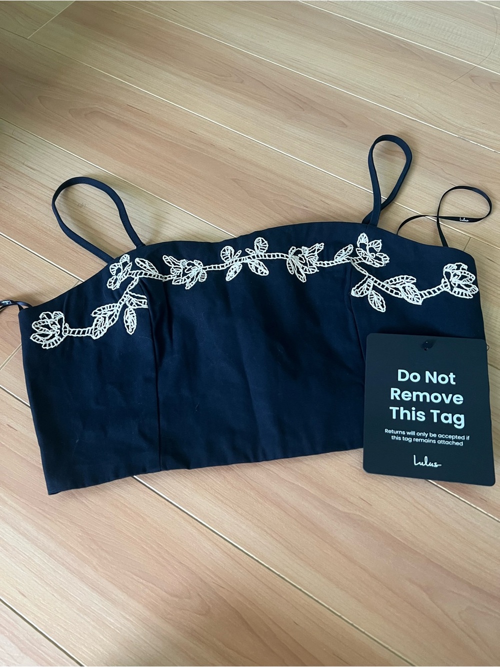 Sarella Navy Cotton Embroidered Cami Top
Lulus
